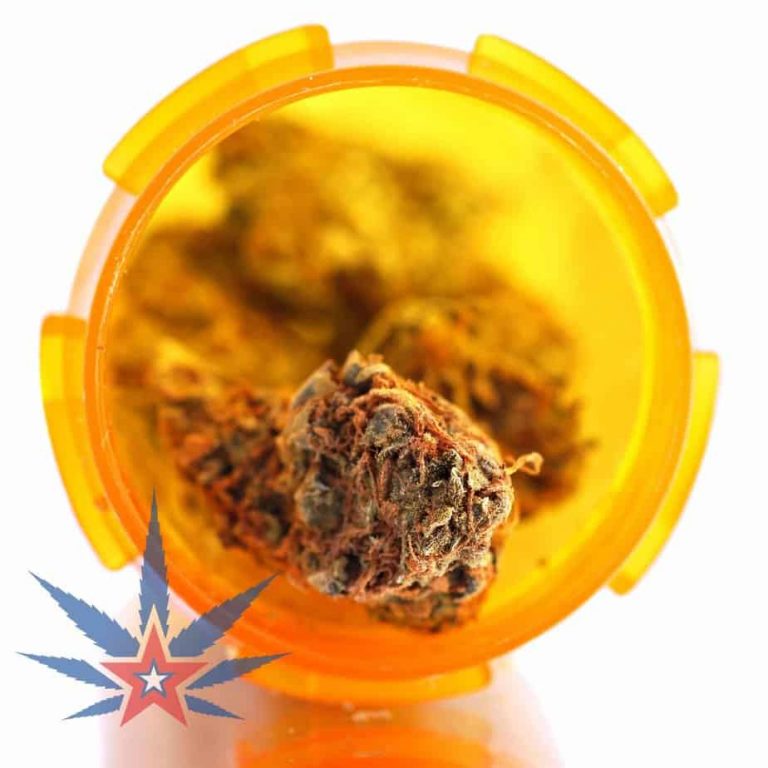 Medical marijuana in a prescription pill bottle