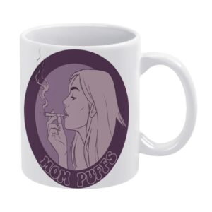 11oz White Mom Puffs Mug Print SHIPPING INCLUDED!
