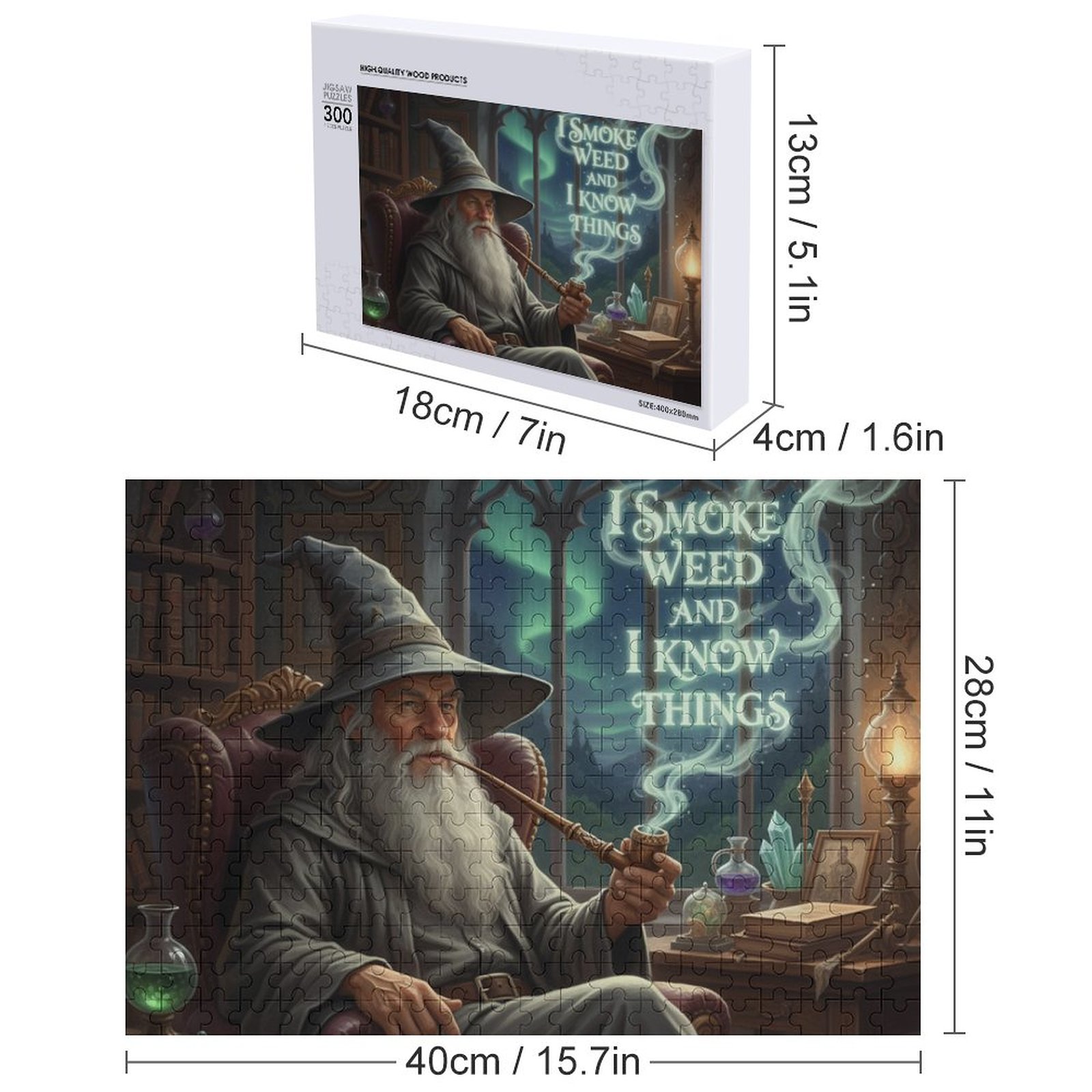 I Smoke Weed & I Know Things Wooden Picture Puzzle SHIPPING INCLUDED! - Image 2