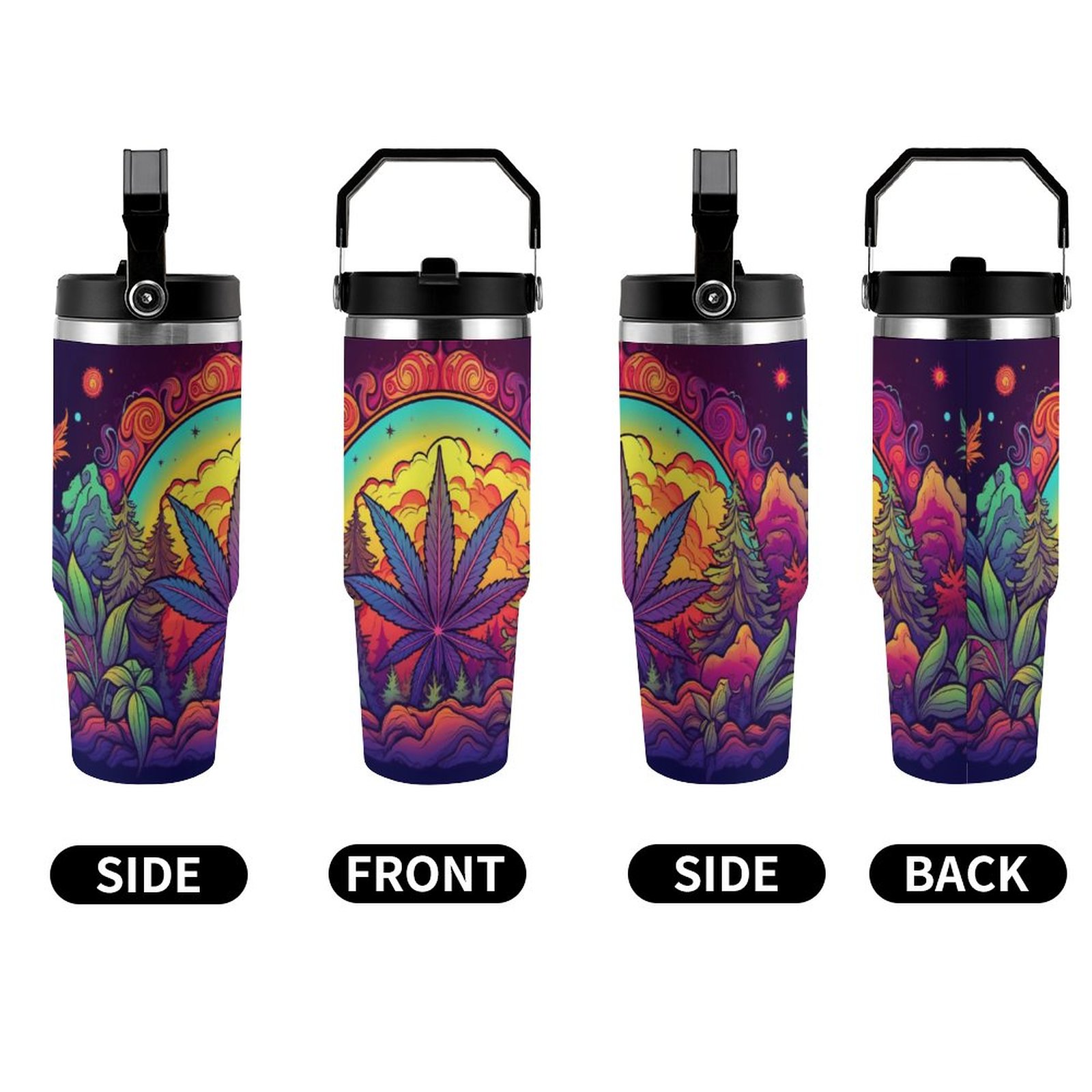 Wilderness Leaf Art 30oz Car Cup with Handle SHIPPING INCLUDED! - Image 5