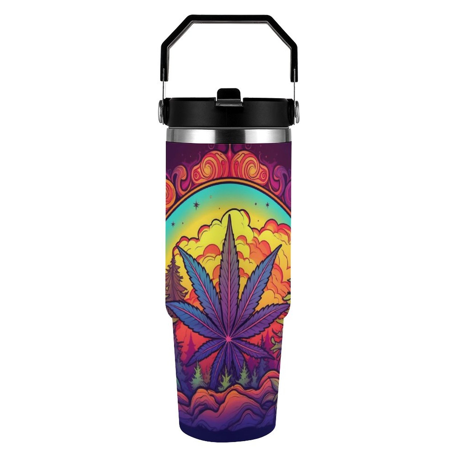 Wilderness Leaf Art 30oz Car Cup with Handle SHIPPING INCLUDED!
