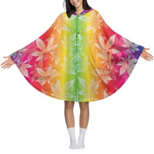 Rainbow Leaf Pattern Adult Hooded Blanket Sweatshirt SHIPPING INCLUDED!