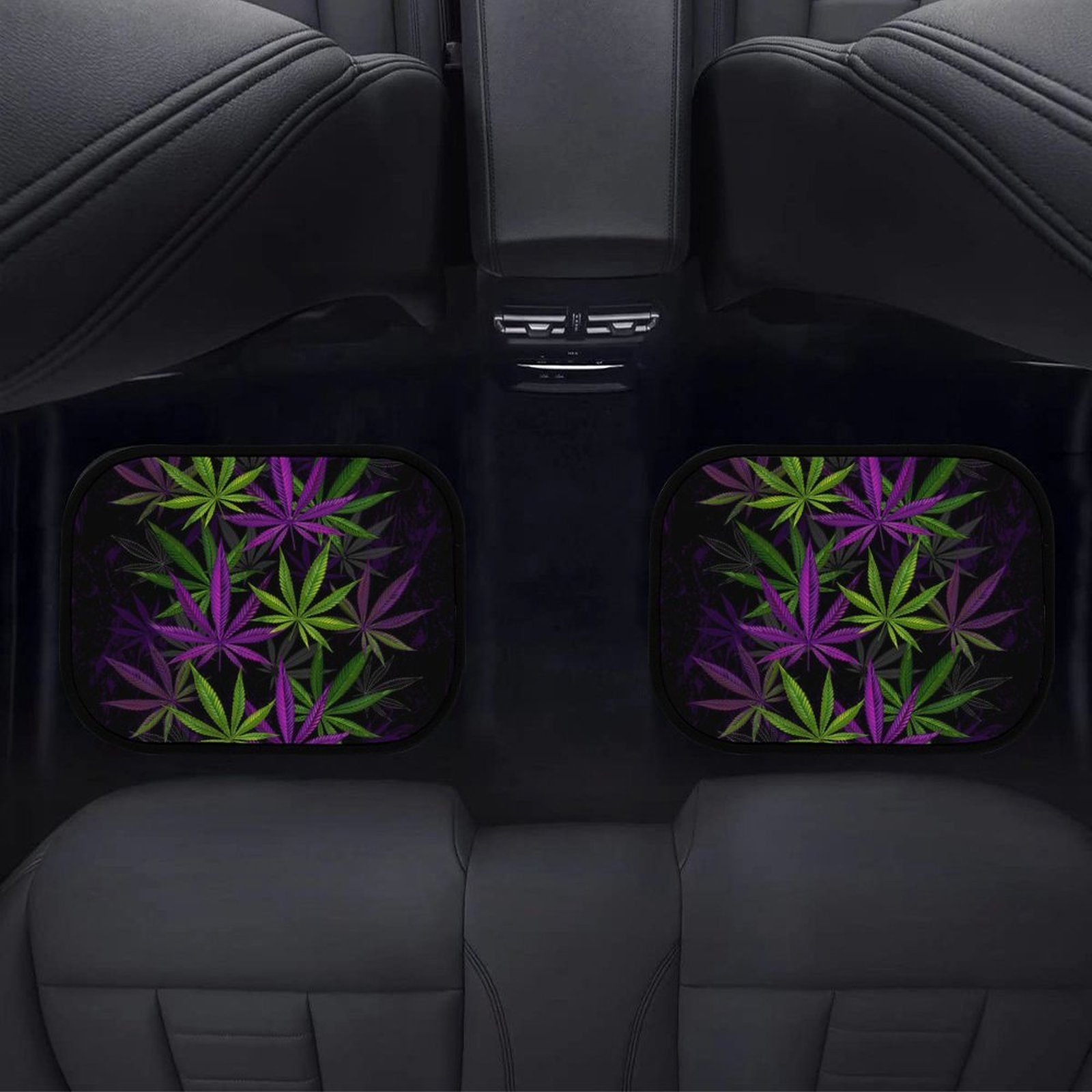 Purple & Green Leaves Car Mat Set of 4 SHIPPING INCLUDED! - Image 4