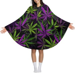 Purple & Green Leaves Adult Hooded Blanket SHIPPING INCLUDED!