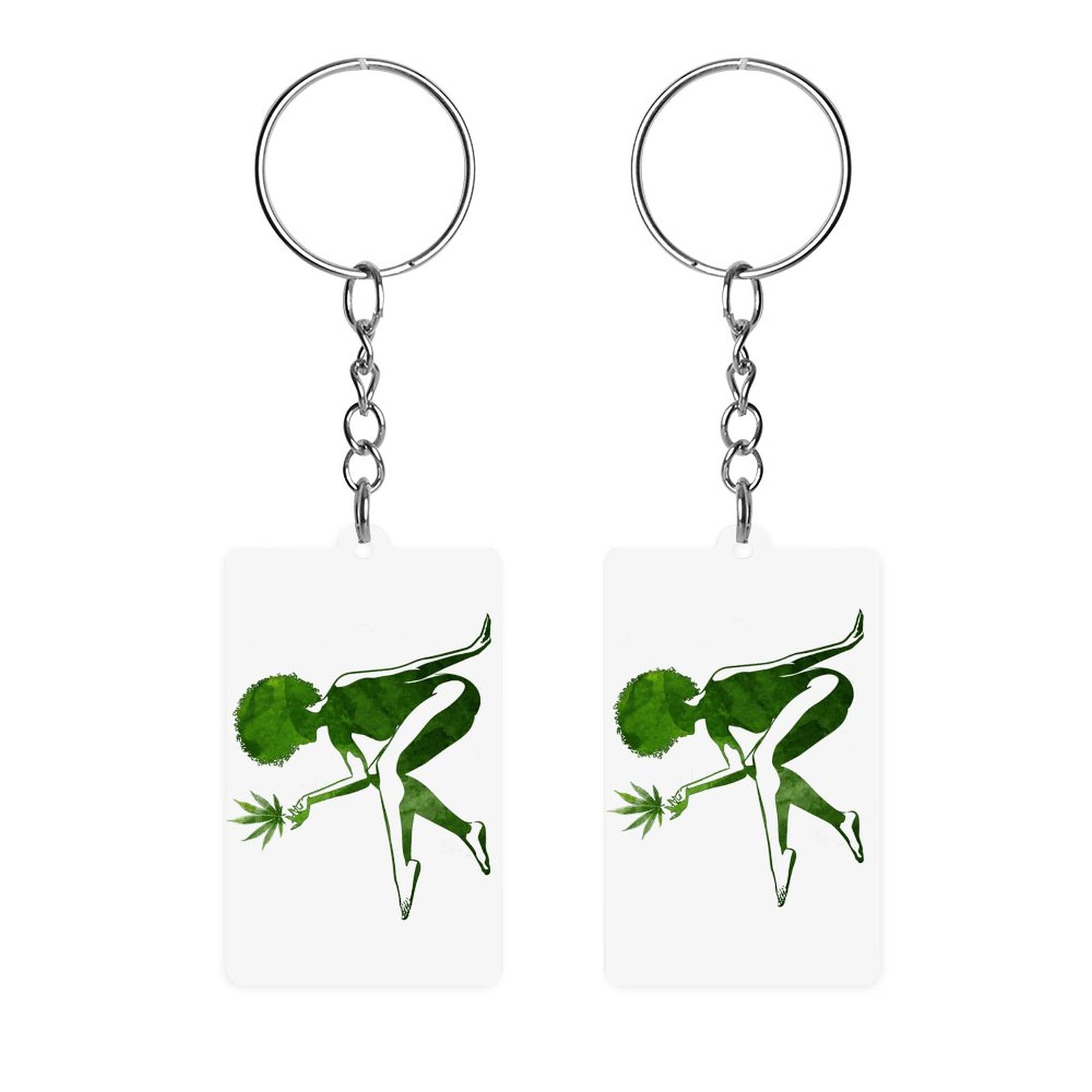 Ganja Goddess Silhouette Acrylic Keychain SHIPPING INCLUDED!