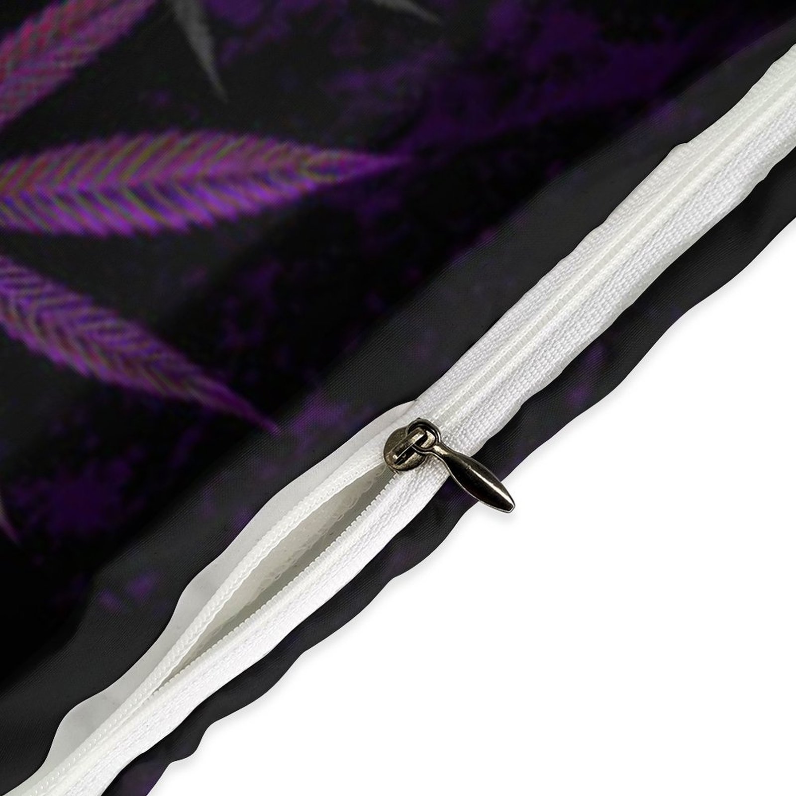 Purple & Green Leaves 3-Piece Queen Bedding Set-90"x90"/ 229x229cm SHIPPING INCLUDED! - Image 4