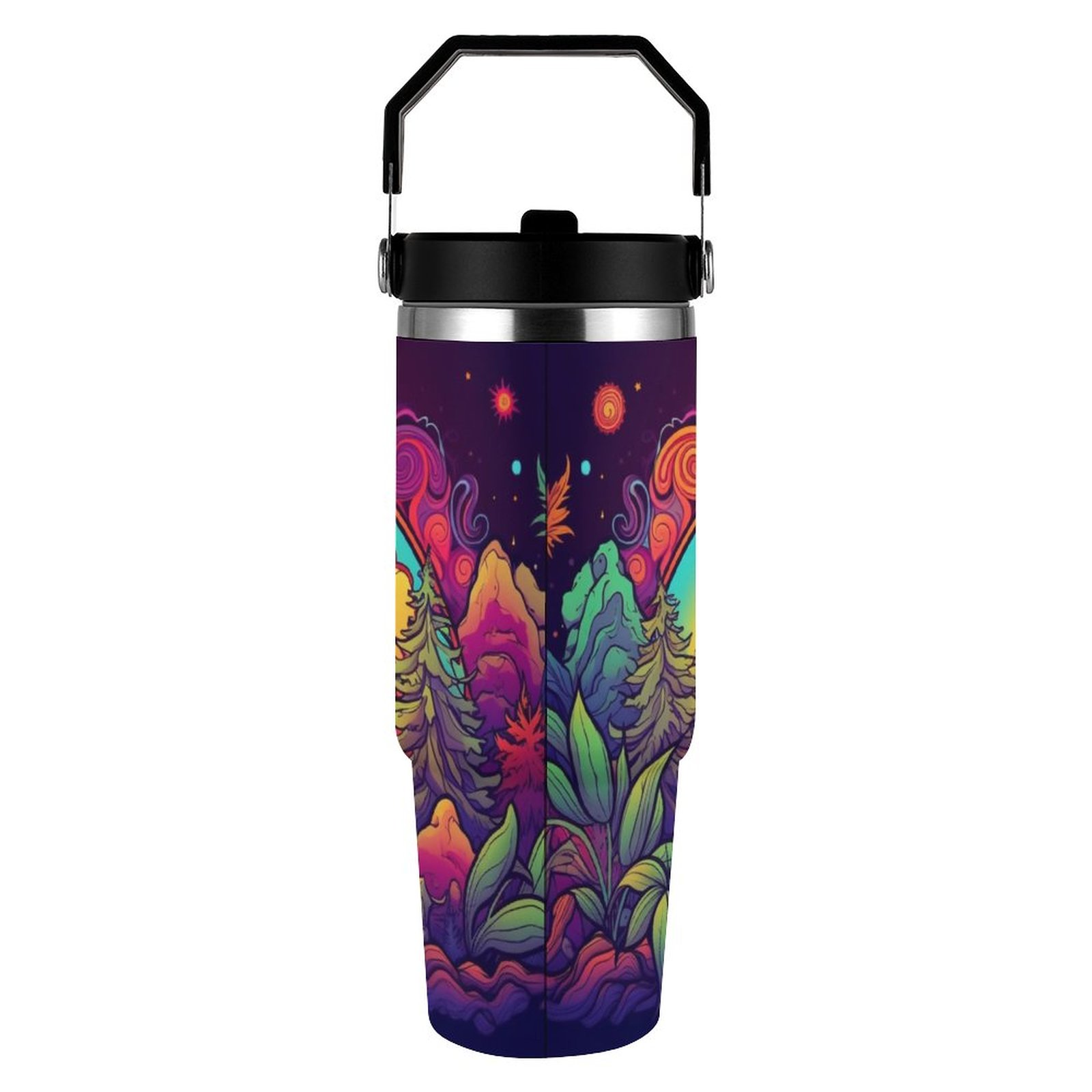 Wilderness Leaf Art 30oz Car Cup with Handle SHIPPING INCLUDED! - Image 3