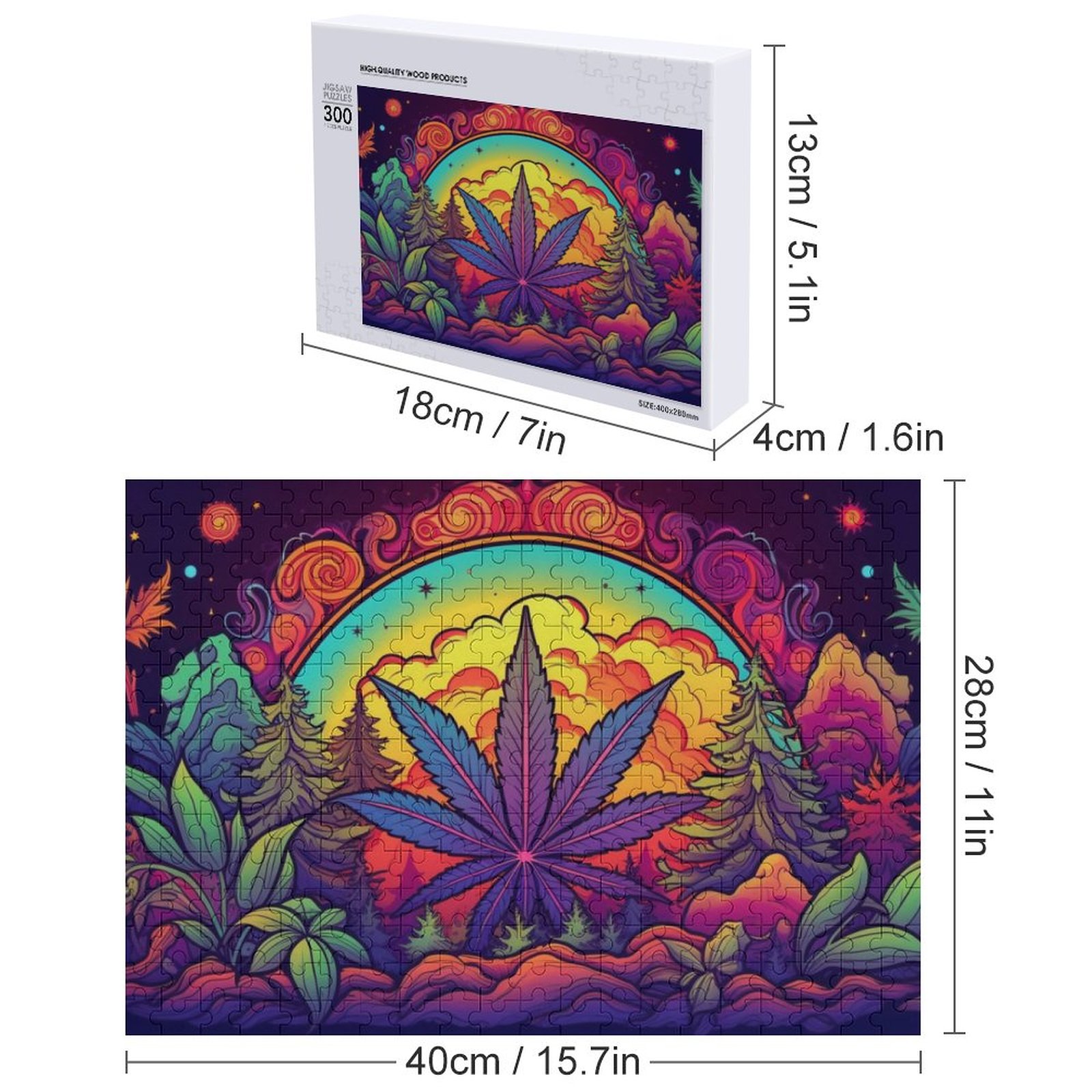 Wilderness Leaf Art Wooden Picture Puzzle SHIPPING INCLUDED! - Image 2