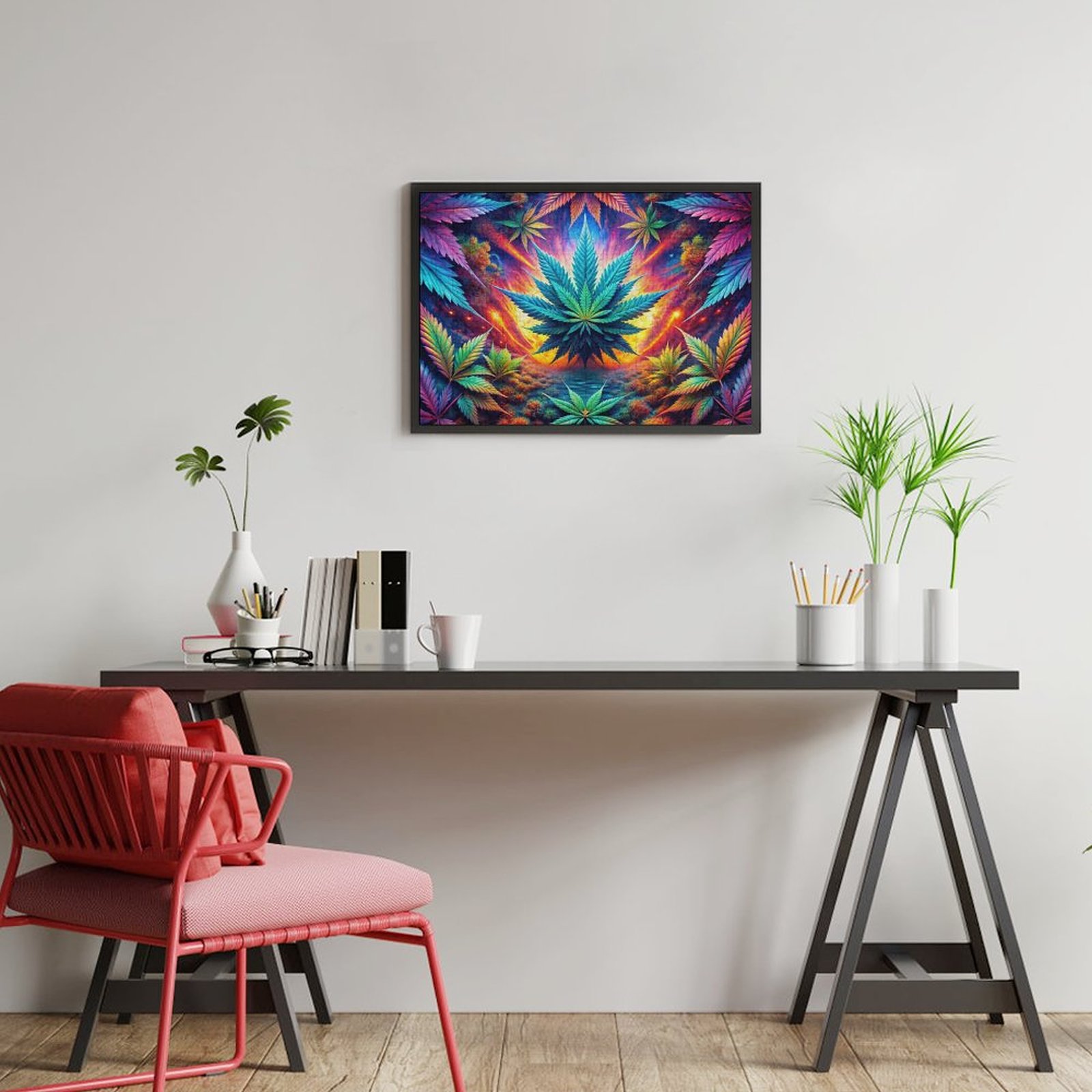 Psychedelic Leaf Wooden Picture Puzzle SHIPPING INCLUDED! - Image 6