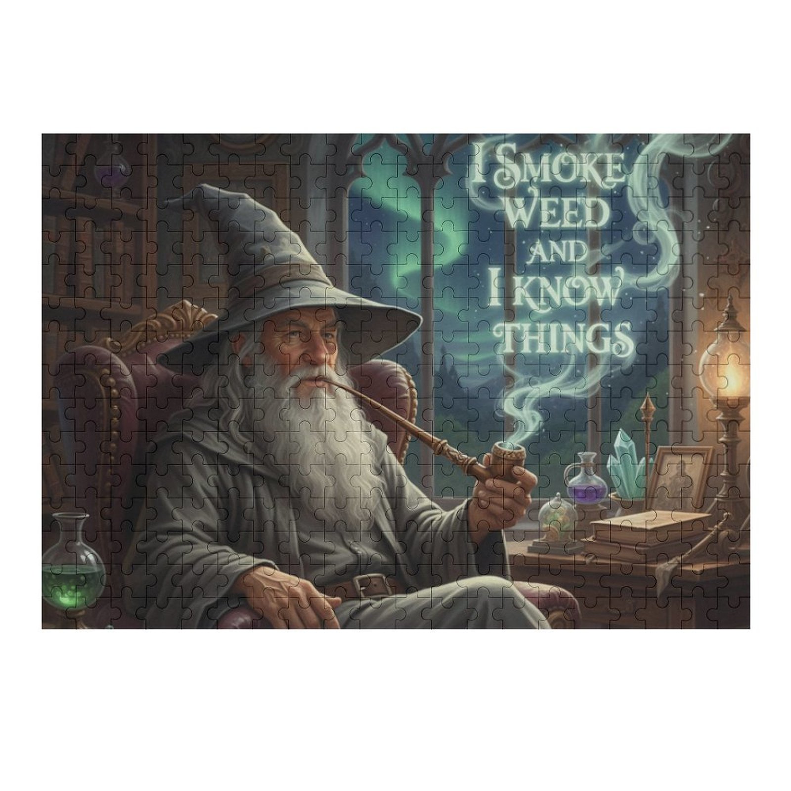 I Smoke Weed & I Know Things Wooden Picture Puzzle SHIPPING INCLUDED! - Image 3
