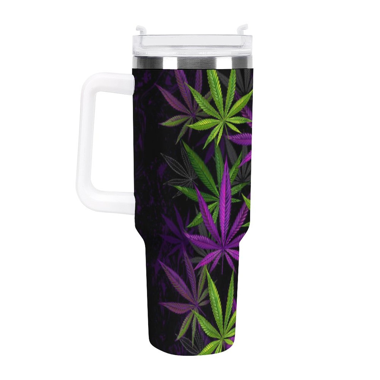 Purple & Green Leaves 40oz Large Capacity Car Cup SHIPPING INCLUDED! - Image 3