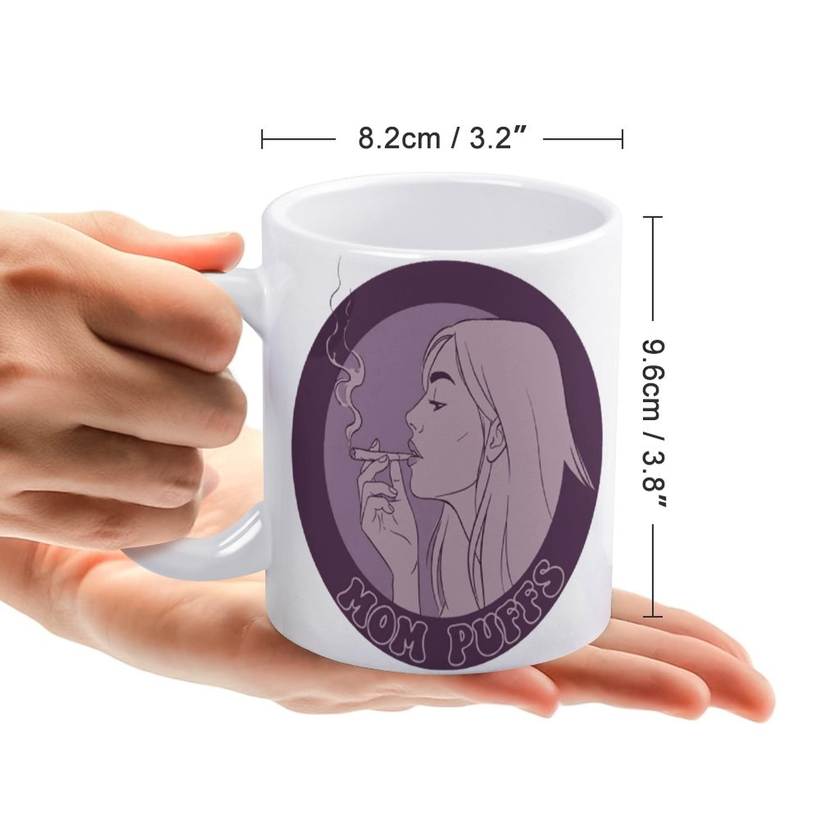 11oz White Mom Puffs Mug Print SHIPPING INCLUDED! - Image 2