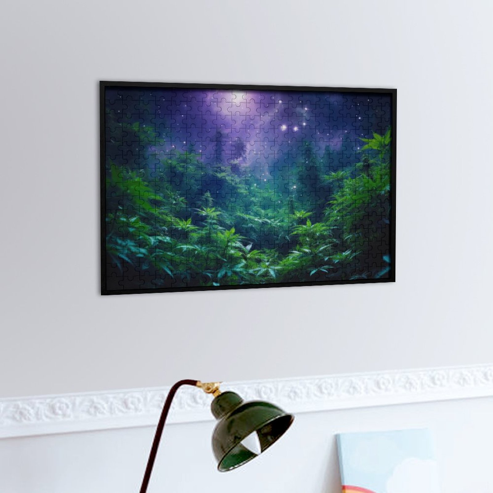 Weedscape with Stars Wooden Picture Puzzle SHIPPING INCLUDED! - Image 5