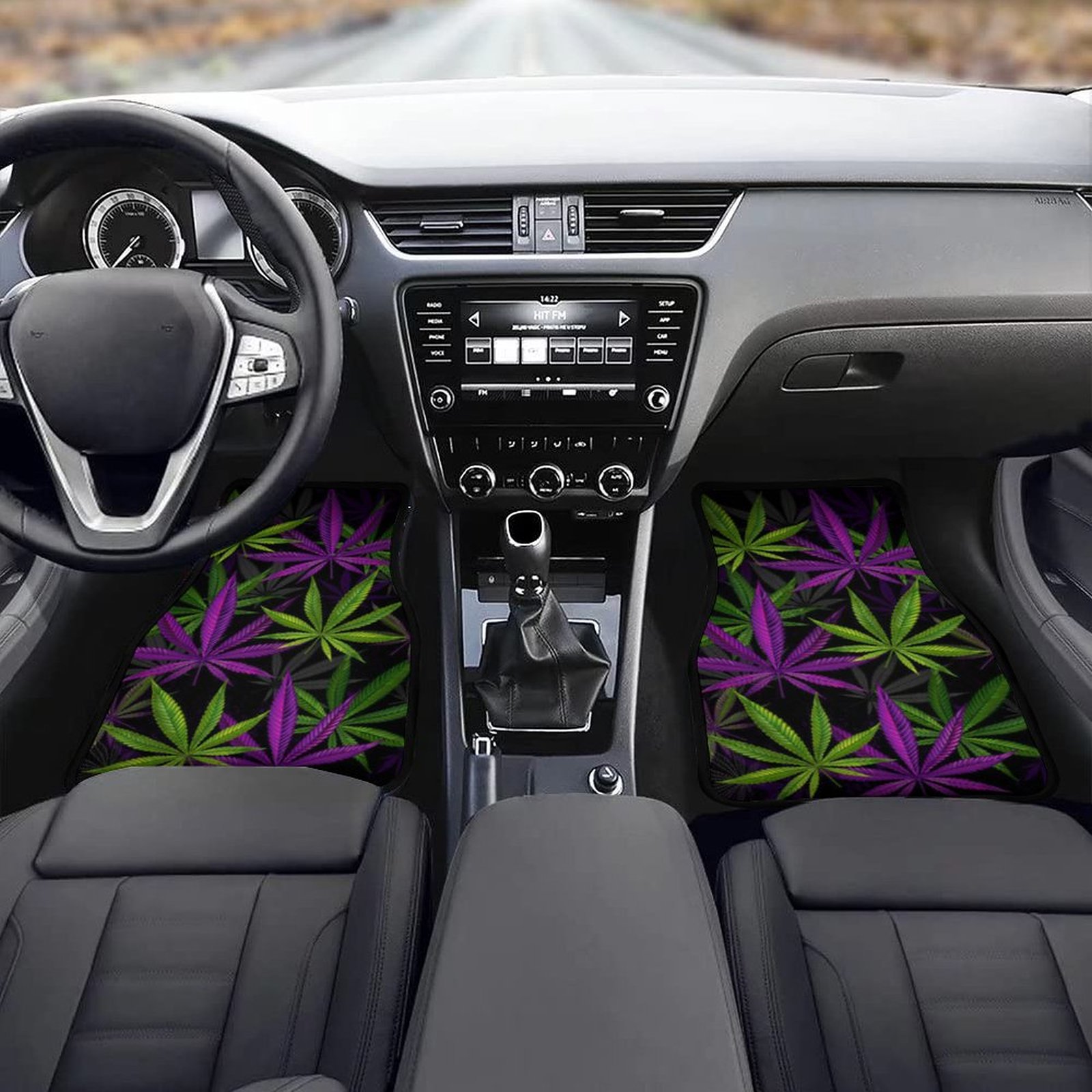 Purple & Green Leaves Car Mat Set of 4 SHIPPING INCLUDED! - Image 5