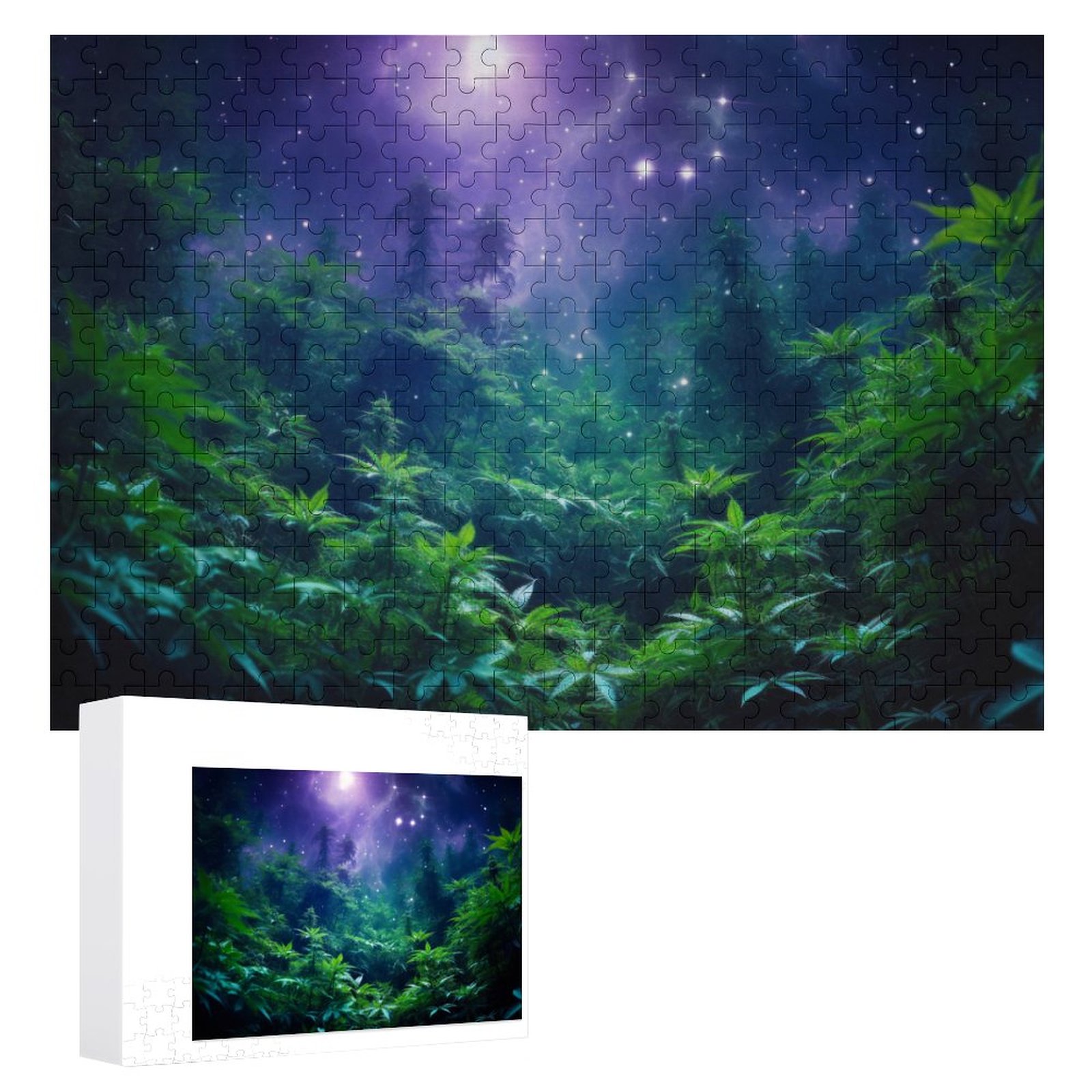 Weedscape with Stars Wooden Picture Puzzle SHIPPING INCLUDED! - Image 7