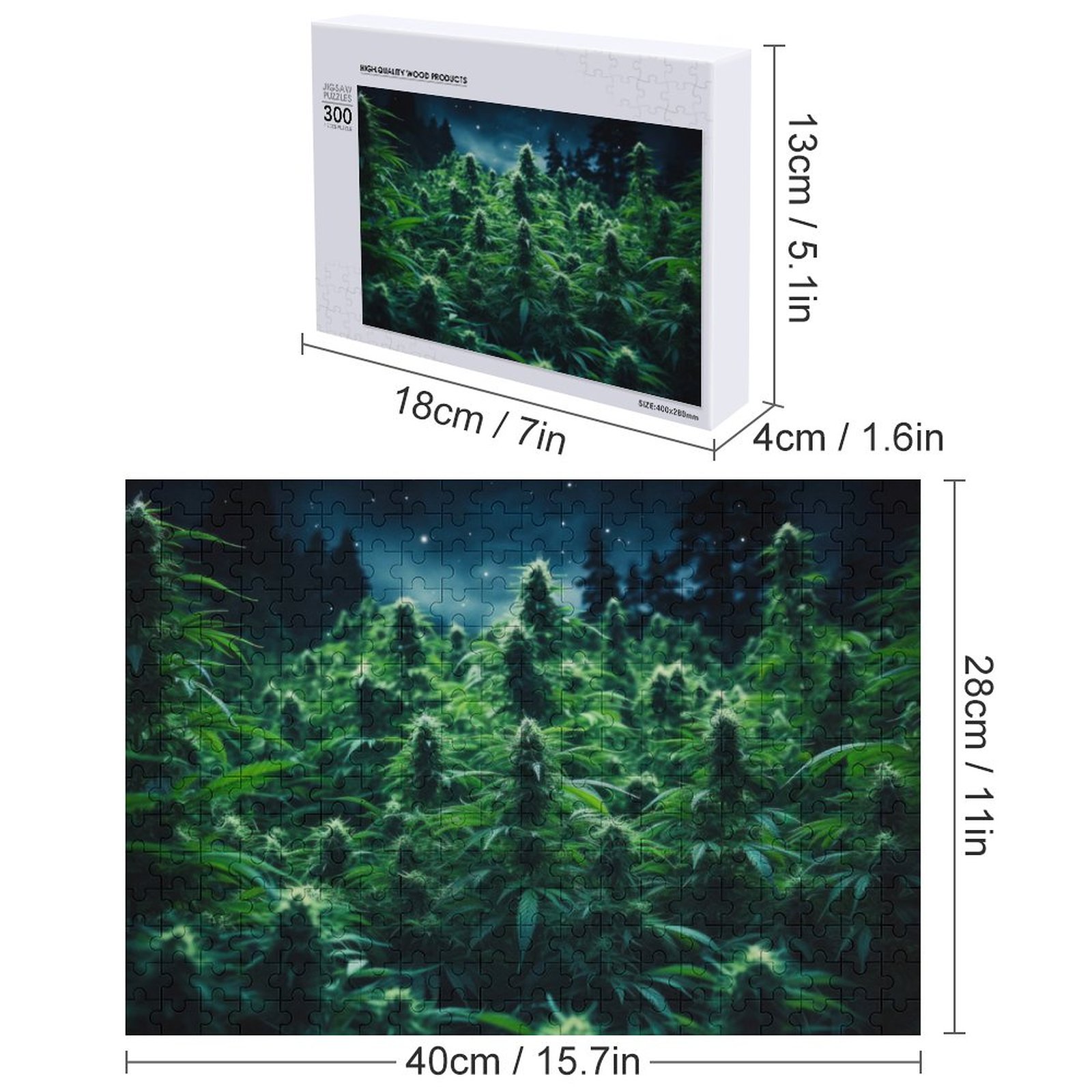 Field of Buds Wooden Picture Puzzle SHIPPING INCLUDED! - Image 2