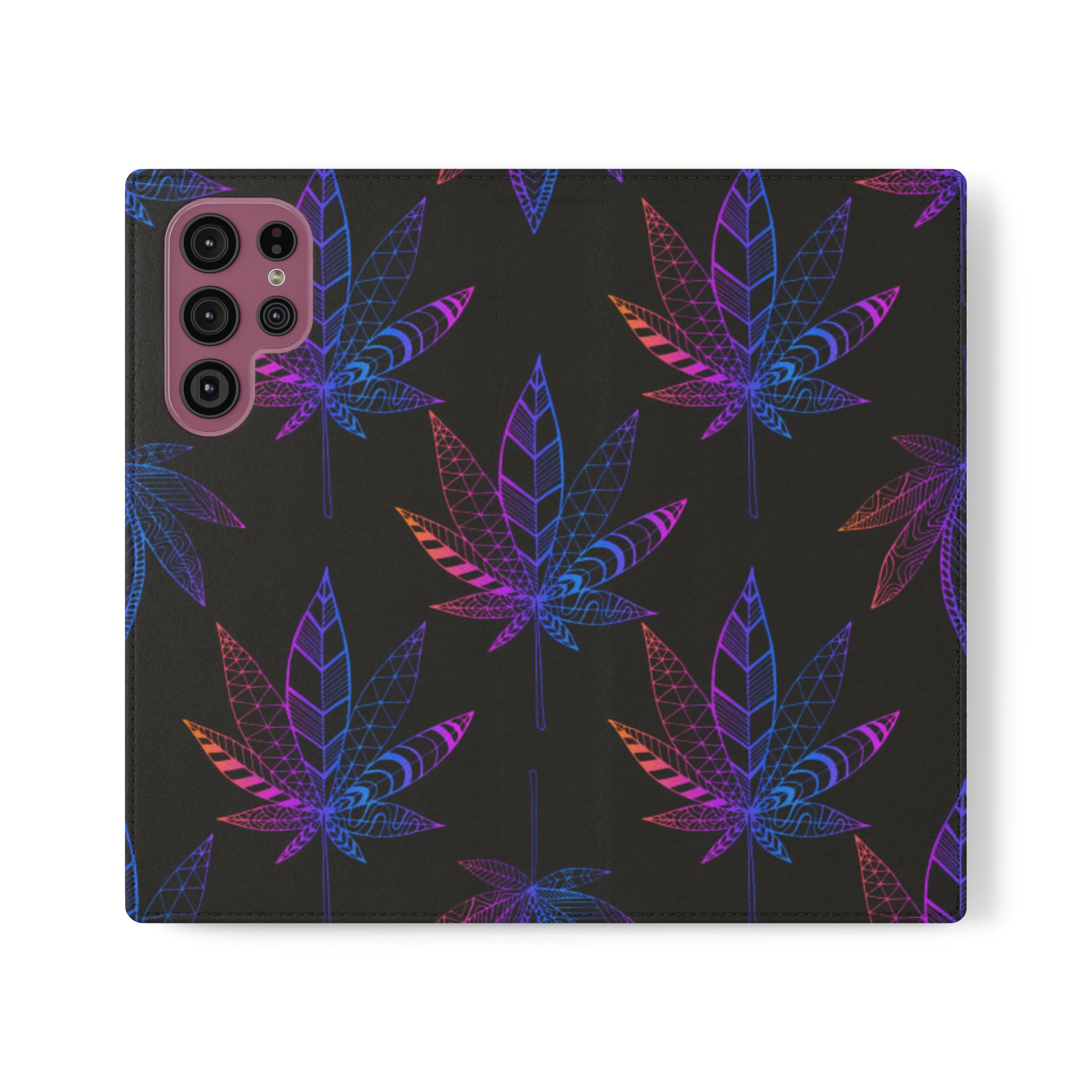 Vibrant Leaf Flip Cases - Stylish Phone Wallet, Unique Gift for Nature Lovers, Eco-Friendly Accessory - Image 9