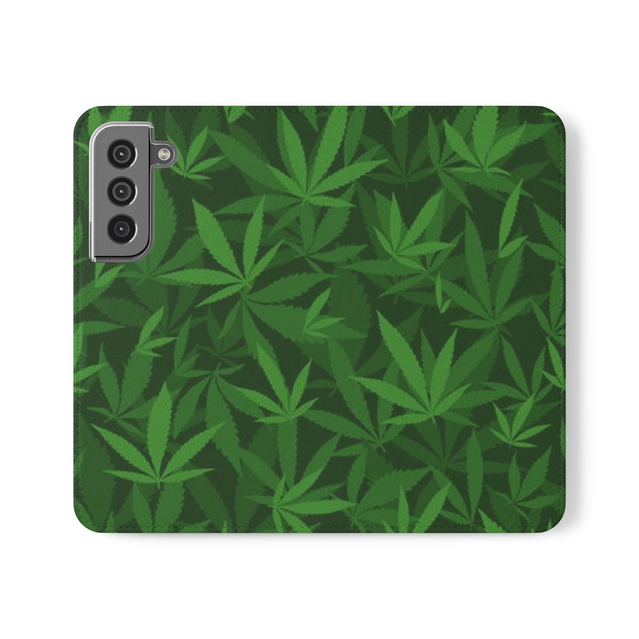 MJ Leaf Flip Cases - Stylish Phone Wallet, Unique Gift for Nature Lovers, Eco-Friendly Accessory