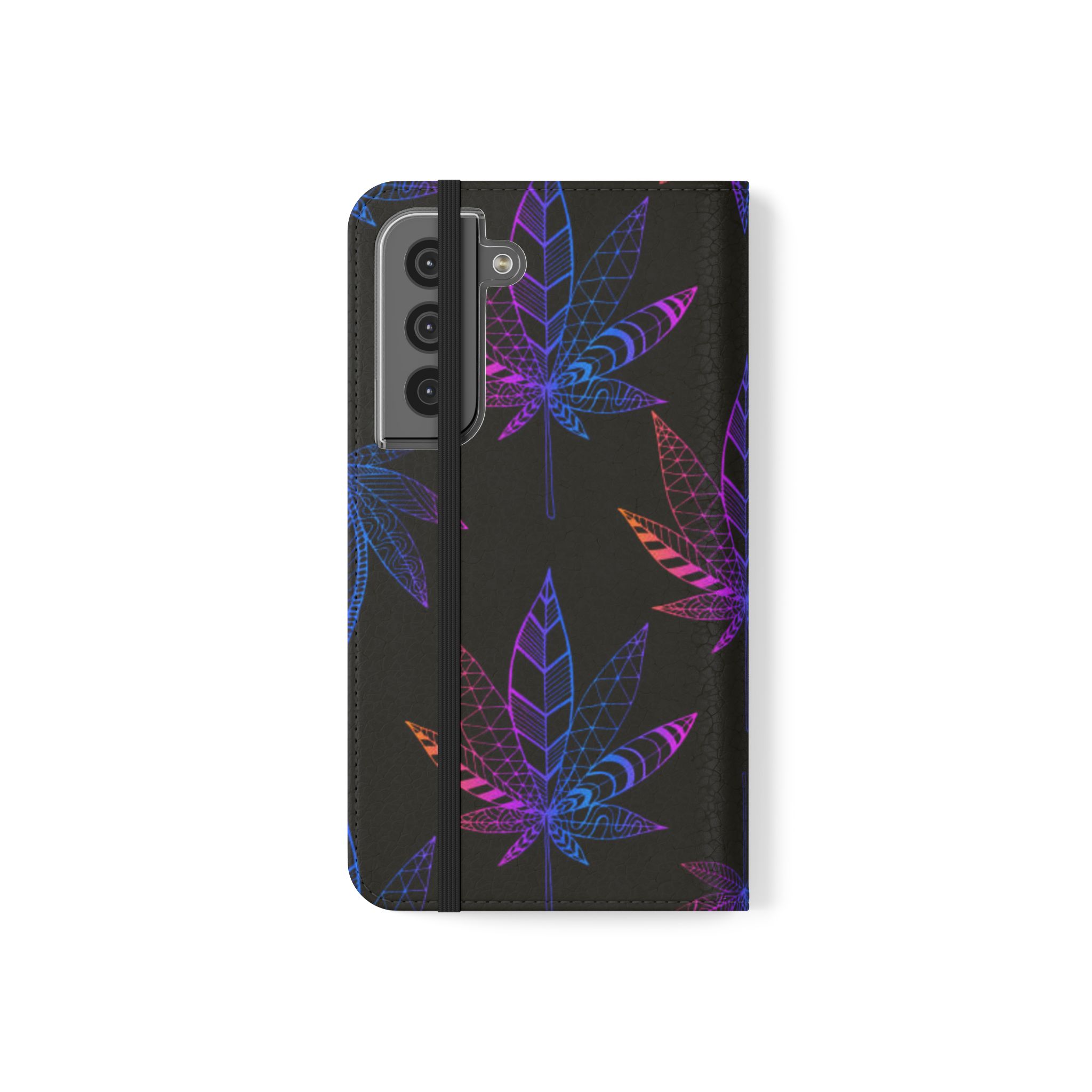 Vibrant Leaf Flip Cases - Stylish Phone Wallet, Unique Gift for Nature Lovers, Eco-Friendly Accessory - Image 4