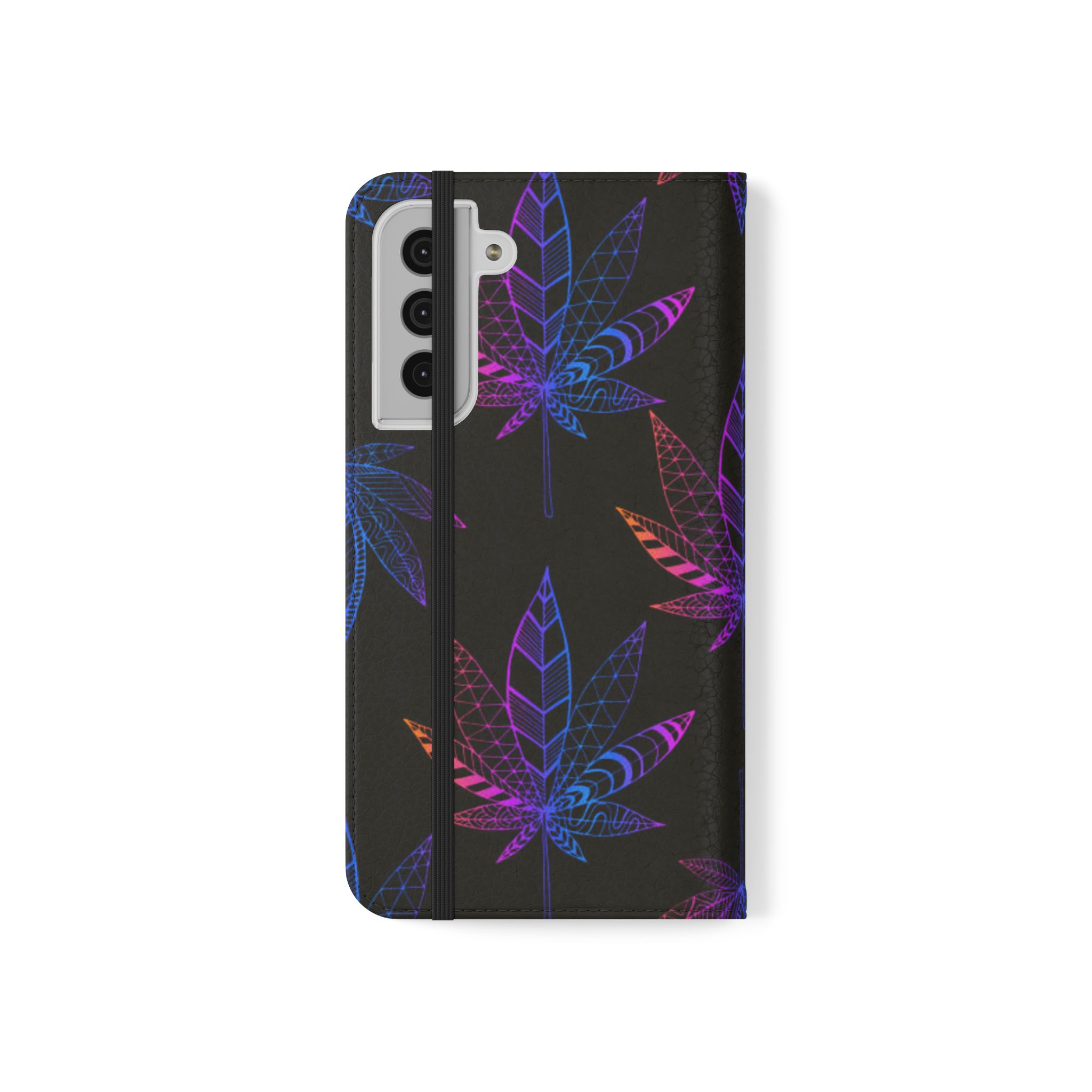 Vibrant Leaf Flip Cases - Stylish Phone Wallet, Unique Gift for Nature Lovers, Eco-Friendly Accessory - Image 8