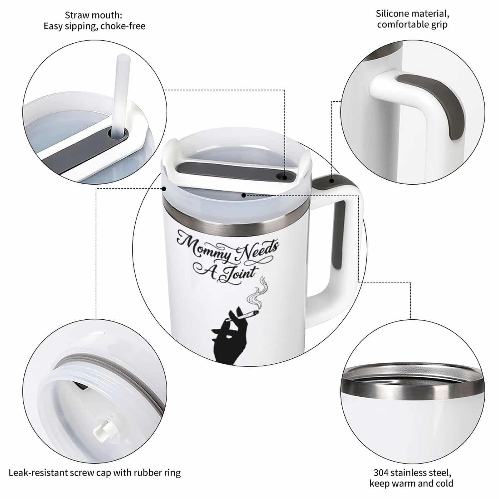Mommy Needs A Joint 40oz Large Capacity Car Cup - Image 7