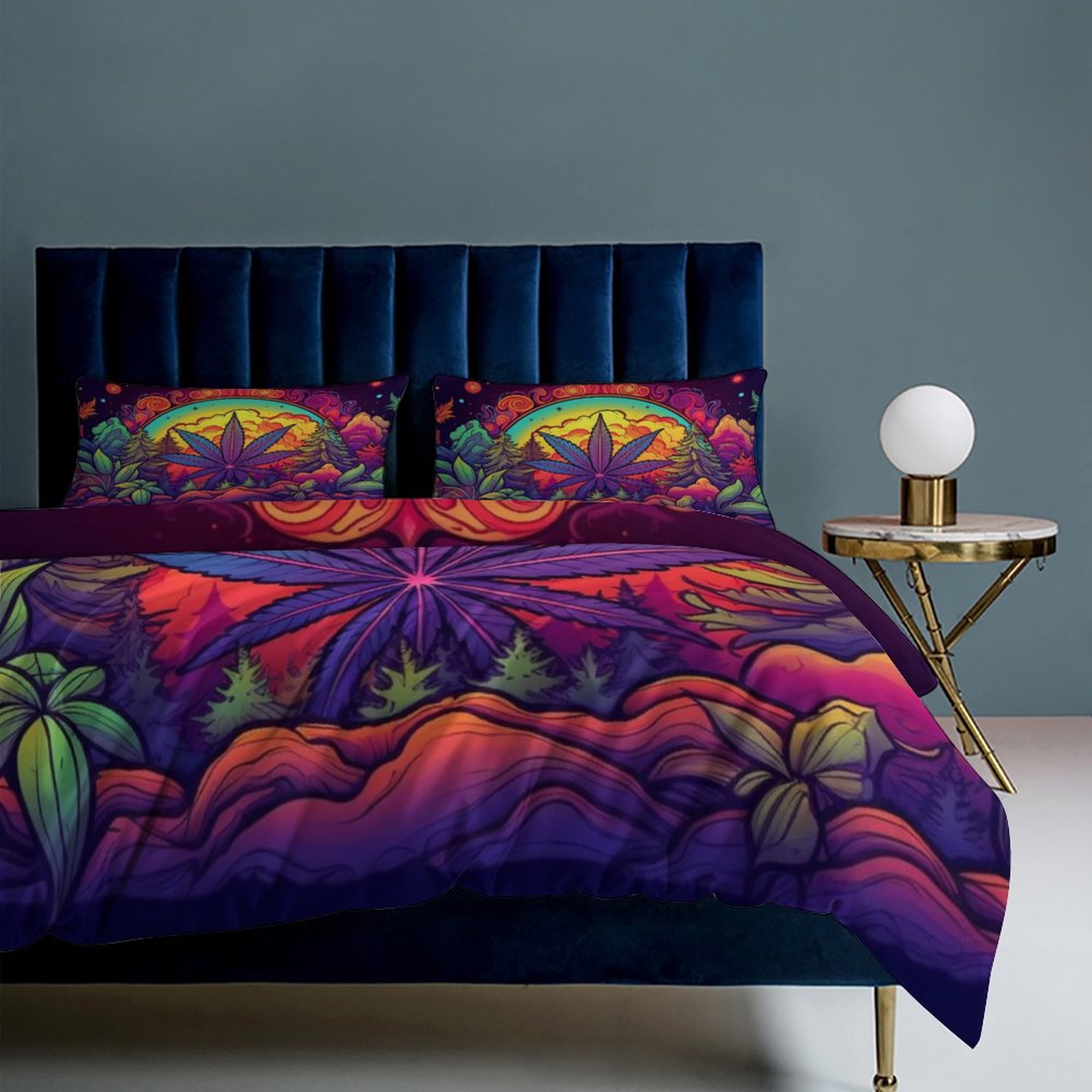 Wilderness Leaf Art 3-Piece Bedding Set-90"x90"/ 229x229cm - Image 8