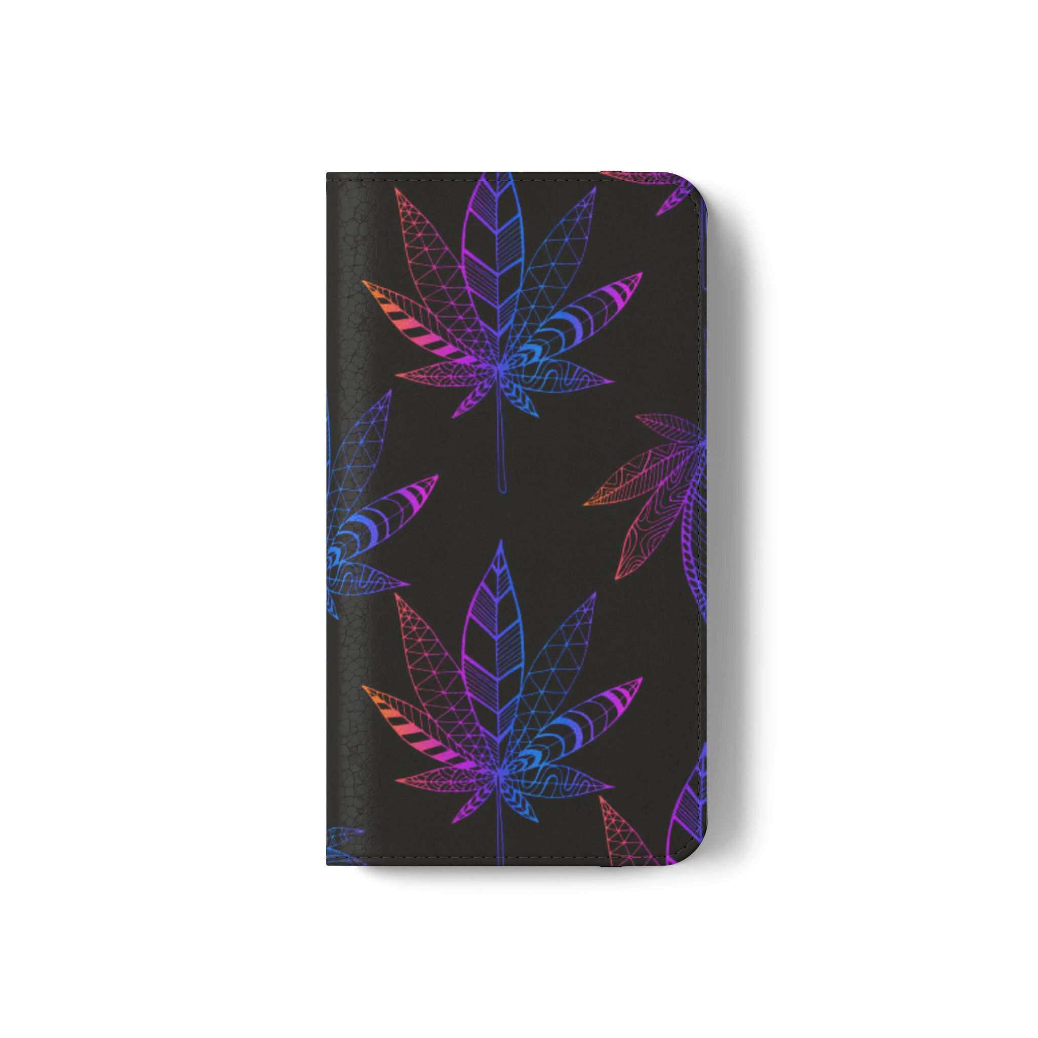 Vibrant Leaf Flip Cases - Stylish Phone Wallet, Unique Gift for Nature Lovers, Eco-Friendly Accessory - Image 3