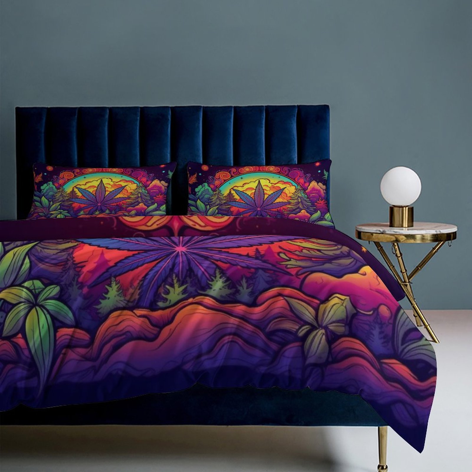 Wilderness Leaf Art 3-Piece Bedding Set-102"x90"/ 259x229cm - Image 8