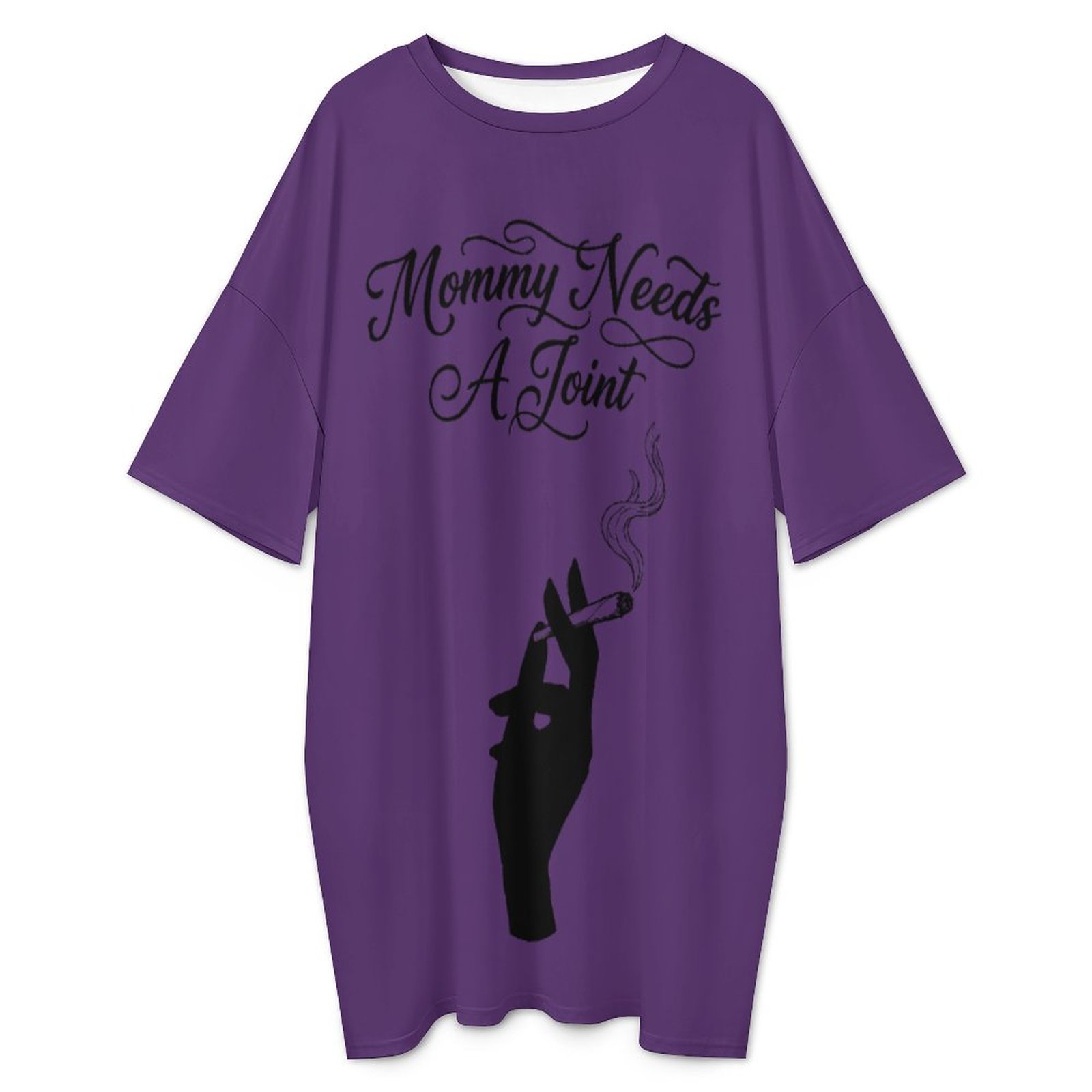 Mommy Needs A Joint Lounge Shirt160gsm One Size Ice Silk Nightdress - Image 3