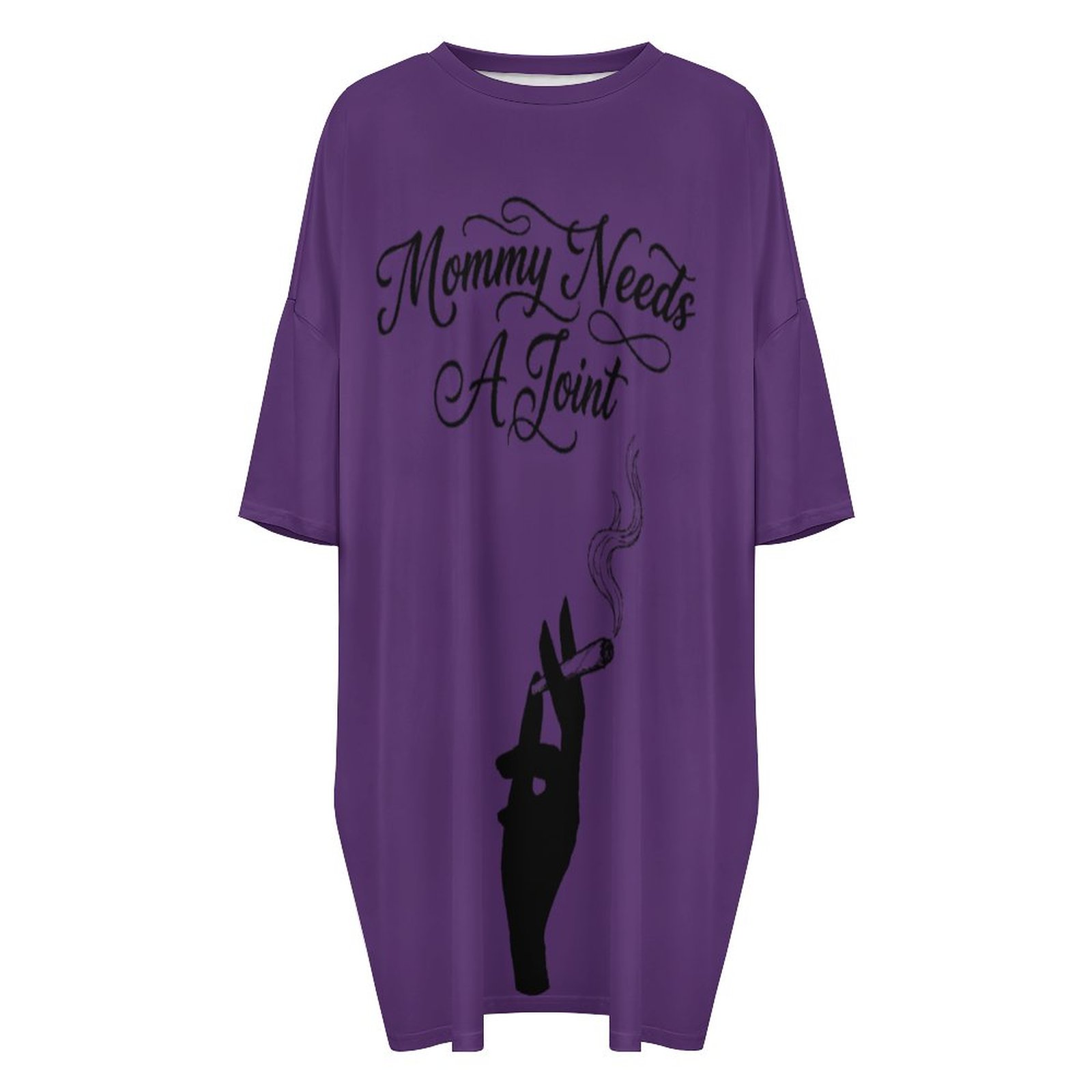 Mommy Needs A Joint Lounge Shirt160gsm One Size Ice Silk Nightdress - Image 4