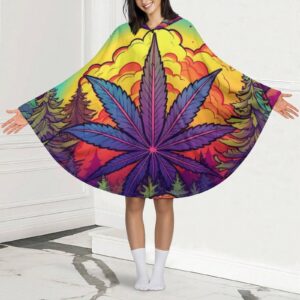 Wilderness Leaf Art 310gsm Adult Hooded Blanket Sweatshirt