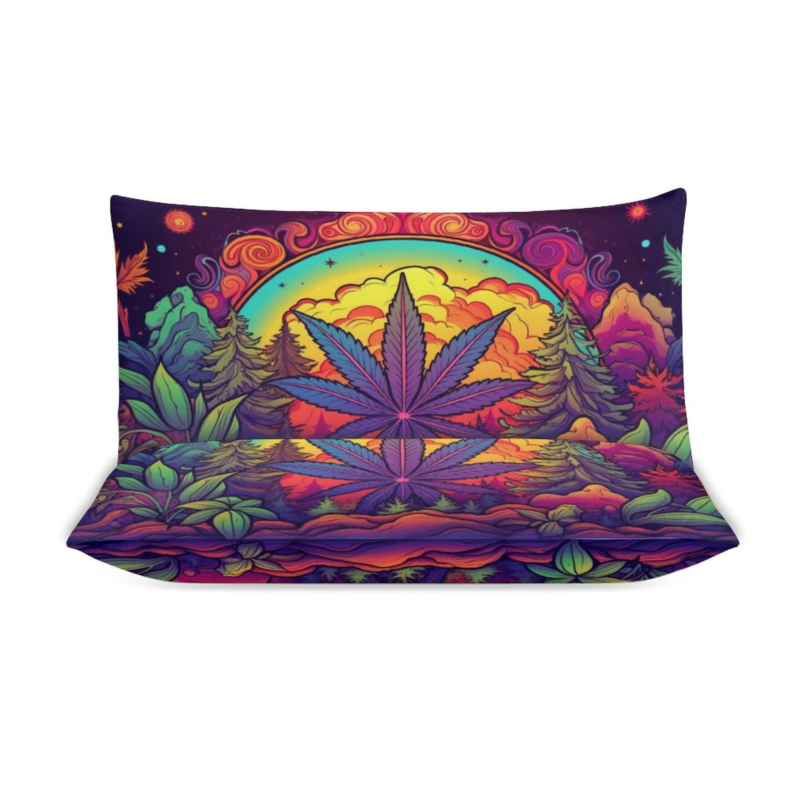 Wilderness Leaf Art 3-Piece Bedding Set-102"x90"/ 259x229cm - Image 3